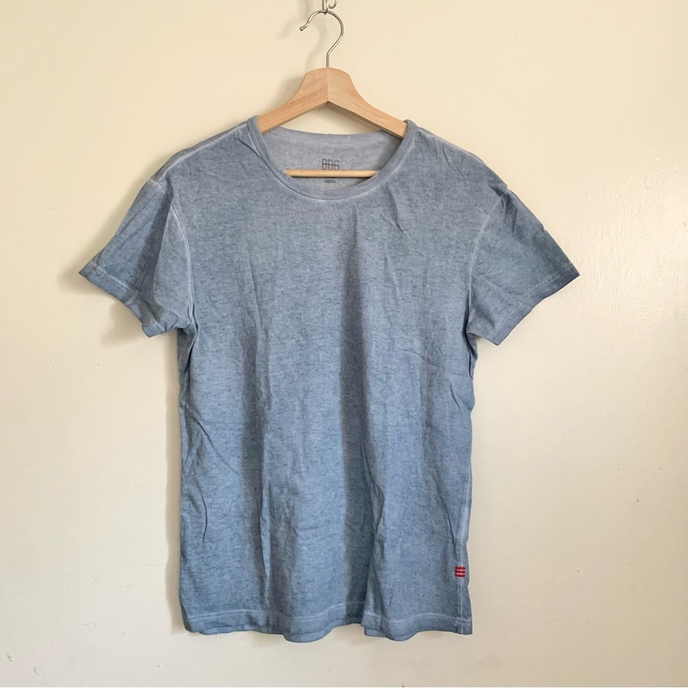 BDG Urban Outfitters Blue Distressed Acid Wash Crewneck Short Sleeve Medium